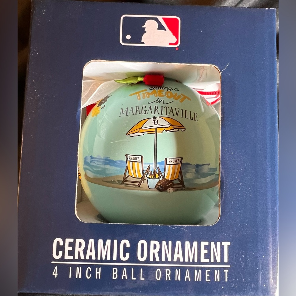 San Diego Padres Margaritaville Ceramic Ornament 4” MLB Licensed